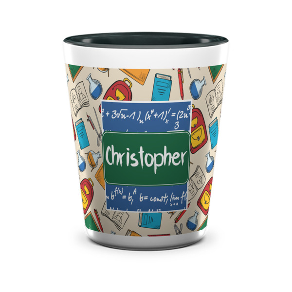 Custom Math Lesson Ceramic Shot Glass - 1.5 oz - Two Tone - Single (Personalized)