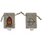 Math Lesson Small Burlap Gift Bag - Front and Back