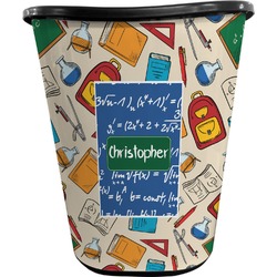 Math Lesson Waste Basket - Double Sided (Black) (Personalized)