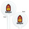 Math Lesson White Plastic 5.5" Stir Stick - Double Sided - Round - Front & Back