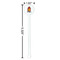 Math Lesson White Plastic 5.5" Stir Stick - Round - Dimensions