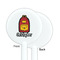 Math Lesson White Plastic 5.5" Stir Stick - Single Sided - Round - Front & Back