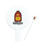 Math Lesson White Plastic 7" Stir Stick - Round - Closeup