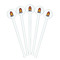 Math Lesson White Plastic 7" Stir Stick - Round - Fan View