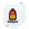 Math Lesson White Plastic Stir Stick - Single Sided - Square - Approval