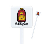 Math Lesson Square Plastic Stir Sticks (Personalized)