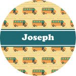 School Bus Multipurpose Round Labels - 1" (Personalized)