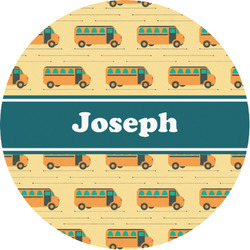 School Bus Multipurpose Round Labels - 1" (Personalized)