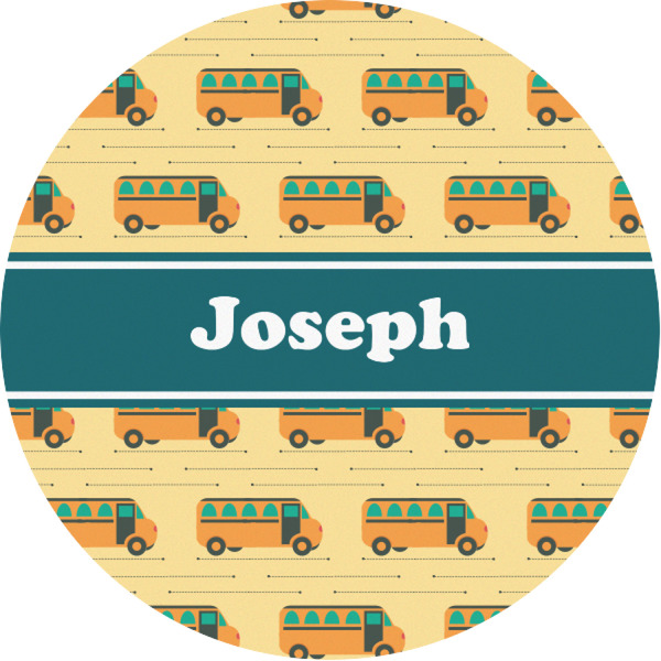 Custom School Bus Multipurpose Round Labels - 1" (Personalized)