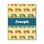 School Bus Wood Print - 11x14 (Personalized)