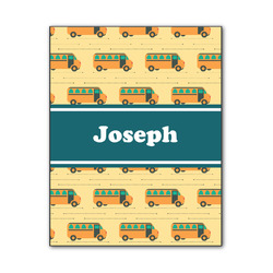 School Bus Wood Print - 11x14 (Personalized)