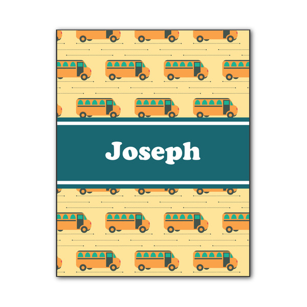 Custom School Bus Wood Print - 11x14 (Personalized)