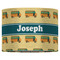 School Bus 16" Drum Lampshade - FRONT (Fabric)