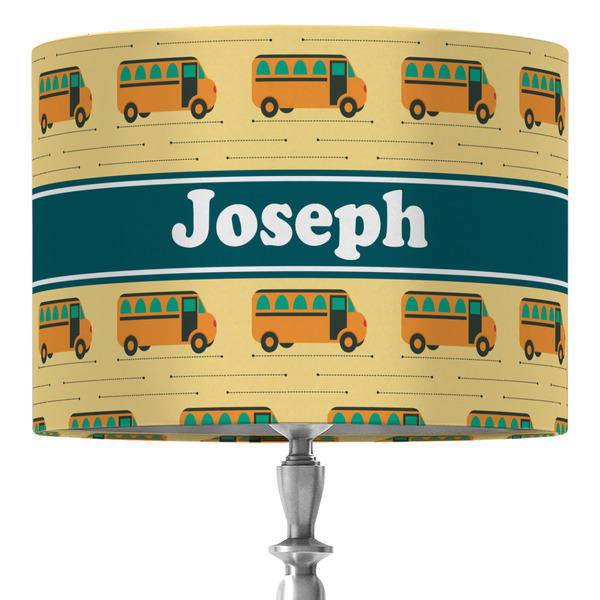 Custom School Bus 16" Drum Lamp Shade - Fabric (Personalized)