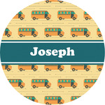 School Bus Multipurpose Round Labels - 2" (Personalized)