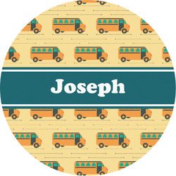 School Bus Multipurpose Round Labels - 2" (Personalized)