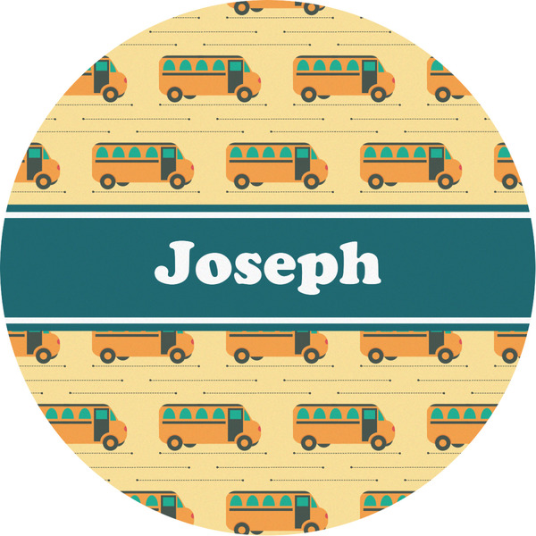 Custom School Bus Multipurpose Round Labels - 2" (Personalized)