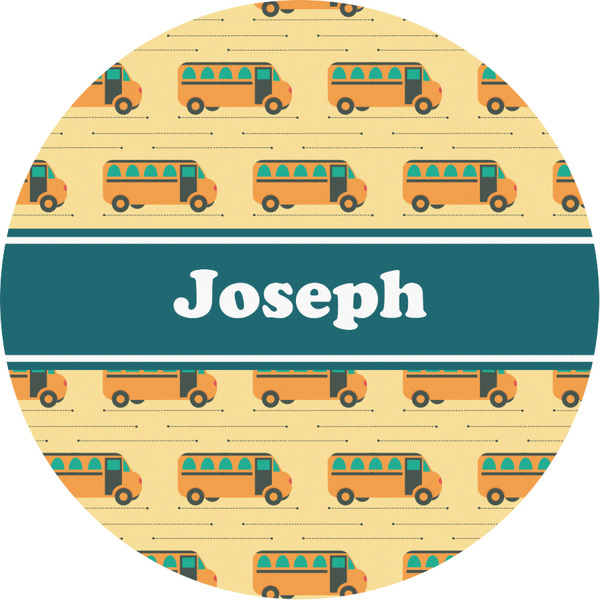 Custom School Bus Multipurpose Round Labels - 3" (Personalized)