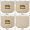 School Bus 3 Reusable Cotton Grocery Bags - Front & Back View