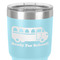 School Bus 30 oz Stainless Steel Ringneck Tumbler - Teal - Close Up