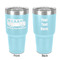 School Bus 30 oz Stainless Steel Ringneck Tumbler - Teal - Double Sided - Front & Back