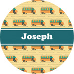 School Bus Multipurpose Round Labels - 5" (Personalized)