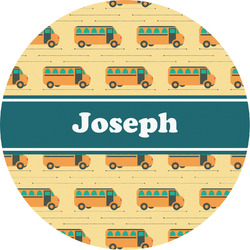 School Bus Multipurpose Round Labels - 5" (Personalized)