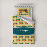 School Bus Duvet Cover Set - Twin XL (Personalized)