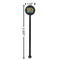 School Bus Black Plastic 5.5" Stir Stick - Round - Dimensions