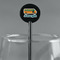 School Bus Black Plastic 5.5" Stir Stick - Round - Main