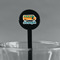 School Bus Black Plastic 7" Stir Stick - Round - Main