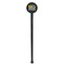 School Bus Black Plastic 7" Stir Stick - Round - Single Stick