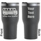 School Bus Black RTIC Tumbler - Front and Back