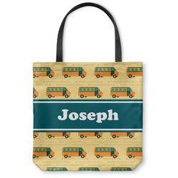 School Bus Canvas Tote Bag - Medium - 16"x16" (Personalized)