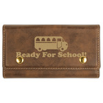 School Bus Cards & Dice Set - Rustic Brown (Personalized)