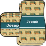 School Bus Car Floor Mats Set - 2 Front & 2 Back (Personalized)