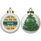 School Bus Ceramic Christmas Ornament - X-Mas Tree (APPROVAL)