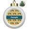 School Bus Ceramic Christmas Ornament - Xmas Tree (Front View)