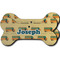 School Bus Ceramic Flat Ornament - Bone Front & Back Double Print