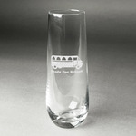 School Bus Champagne Flute - Stemless Engraved - Single (Personalized)