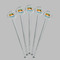 School Bus Clear Plastic 7" Stir Stick - Round - Fan View