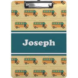 School Bus Clipboard (Letter Size) (Personalized)