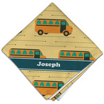 School Bus Cloth Dinner Napkin - Single w/ Name or Text