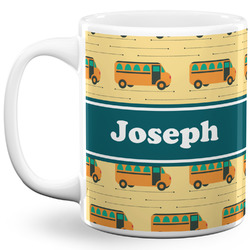 School Bus 11 Oz Coffee Mug - White (Personalized)