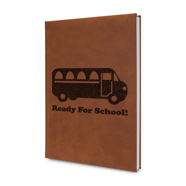 Custom School Bus Leatherette Journal - Single Sided (Personalized)