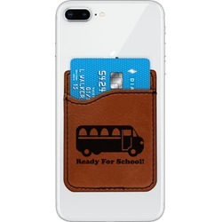School Bus Leatherette Phone Wallet (Personalized)