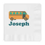 School Bus Embossed Decorative Napkins (Personalized)