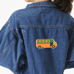 School Bus Twill Iron On Patch - Custom Shape - X-Large