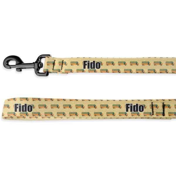 Custom School Bus Deluxe Dog Leash (Personalized)