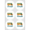 School Bus Drink Topper - Large - Set of 6